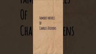 Novels of Charles Dickens chronological order ugcnetenglish englishliterature english novel [upl. by Nikaniki]