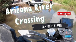 Water Crossing around Sheeps Bridge in Arizona  Desert Riding on the Husqvarna 701 [upl. by Aynodal594]