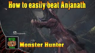 Monster Hunter World  How to beat Anjanath Solo [upl. by Oinimreh]