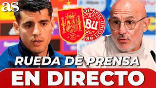 MORATA y LUIS DE LA FUENTE EN DIRECTO  RUEDA DE PRENSA previa ESPAÑA vs DINAMARCA [upl. by Roxana]