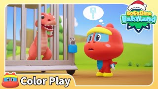 🌈 Learn Colors with GOGODINO Babyland  09 Christmas🎅 Dino Rescue  Color Play  Color for Kids [upl. by Ratib]