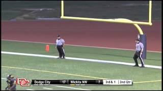 Dillon Burkhard of Dodge City kicks 38 yd FG [upl. by Atsirt]