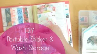 Easy DIY Portable Sticker and Washi Tape Storage [upl. by Sochor]