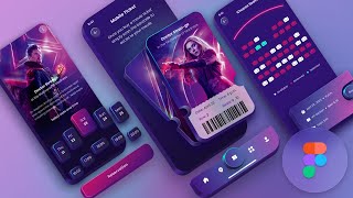 UI Design Movie Tickets Booking App  Full course [upl. by Inig]