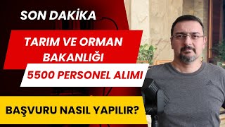 5500 PERSONEL ALIMI TARIM VE ORMAN BAKANLIĞI 2024 BAŞVURUSU NASIL YAPILIR kpss tercih kılavuzu [upl. by Mort]