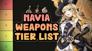 Navia Weapons Claymores Tier List  Genshin Impact [upl. by Juxon516]