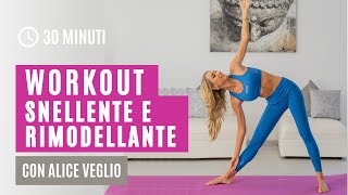 Workout per SNELLIRE e RIMODELLARE gambe glutei e addome [upl. by Nimzzaj488]