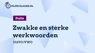 Zwakke en sterke werkwoorden tegenwoordige tijd  Duits Eindexamen havo amp vwo [upl. by Ynehpets]