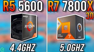 Ryzen 5 5600 vs Ryzen 7 7800X3D  Tested in 2024 [upl. by Nagard991]