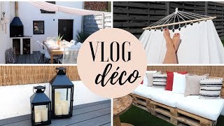 Aménagement amp décoration de la terrasse  VLOG [upl. by Eibrik]