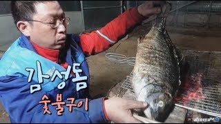 대왕 감성돔 숯불구이♥ Grilled Fish mukbang 술먹방 혼술 자연인낚시 [upl. by Youlton206]