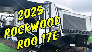 NEW 2025 FOREST RIVER ROCKWOOD ROO 17E TRAVEL TRAILER Dodd RV EXPO HYBRID EXPANDABLE WALKTHROUGH [upl. by Ahsenik]