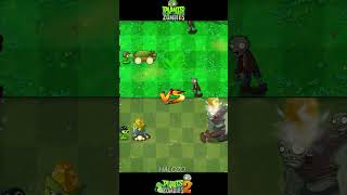 Pvz vs pvz 2  Mega Gatling Pea Cob Cannon Plant Team Vs Gargantuar zombie shorts [upl. by Annoynek331]