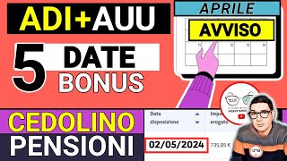 RIPRENDONO I PAGAMENTI DI APRILE MA CÈ GROSSO PROBLEMA  CEDOLINO PENSIONI MAGGIO INVALIDI AUU ADI [upl. by Ikceb]