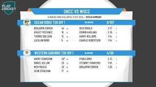 Ocean Ridge T20 Div 1 v Western Suburbs T20 Div 1 [upl. by Alderman]