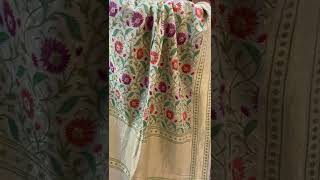 1MSK01AG Pure banarasi tussar silk handloom khaddi saree designersaris koskii saree wedding [upl. by Yengac]