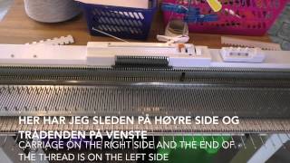 Legge opp annen hver nål  Cast on every second needle  NorsySilver Reed SK280 [upl. by Aseneg]