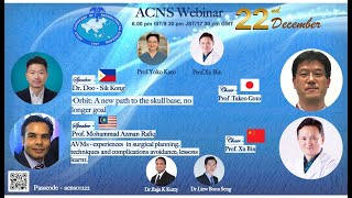 ACNS Webinar  Dec 22  Transorbital Approach to Skull Base amp AVMs Planning Techniques amp Compli [upl. by Aklim835]