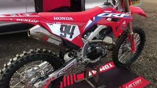 2022 CRF 450R  Akrapovic titanium exhaust sound [upl. by Ravens173]