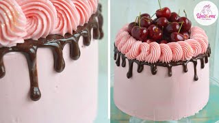 Stupisci tutti con la DRIP CAKE alle ciliegie con base chiffon cake  UnicornsEatCookies [upl. by Vil]