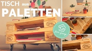 Palettentisch selber bauen  Tisch aus Europaletten DIY  Coffee Table  Paletten  Anleitung [upl. by Irena]