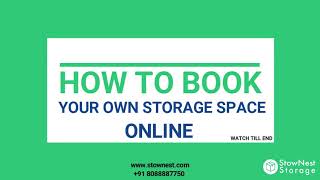 StowNest Storage  Storage Space Booking Online  How to Book Your Own Storage Space Online [upl. by Leuqcar]