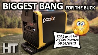 LARGEST 3024wh Solar Generator 2000w Pecron Q3000S Portable Solar Power Station Review [upl. by Janeva993]