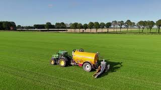 nieuwe John Deere 6R195 CommandPro met nieuwe Veenhuis tank oostgroningen farmers [upl. by Theodore]