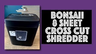 Bonsaii 8 Sheet Cross Cut Paper Shredder Review [upl. by Nauj653]