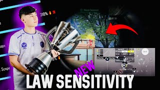 UPDATE 30🥶NEW SENSITIVITY SETTINGS INF LAW FOR PUBG MOBILEBGMI 4 FINGER CLAWGYROSCOPE ON [upl. by Nerat973]