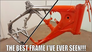 Honda CR250 Full Restoration  Part 2  Frame Restoration [upl. by Remos]