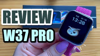 REVIEW SMARTWATCH W37 PRO  Resenha smartwatch W37 Pro lançamento réplica Apple Watch [upl. by Eniac318]