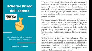 IL FUTURISMO  RIASSUNTI BREVISSIMI DI LETTERATURA ITALIANA PER LA MATURITÀ [upl. by Cath]