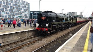 34052 Lord Dowding The Welsh Marches Express  Cardiff Central amp Newport 120518 [upl. by Teena608]