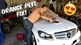 ORANGE PEEL PAINT FIX FIXING ORANGE PEEL CLEAR COAT Demonstrated on Mercedes [upl. by Walt24]