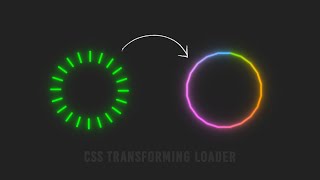 Simple CSS Animation Effects  CSS Transforming Circle Loader [upl. by Aikemet]