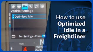 2018 and newer Freightliner optimized idle setting [upl. by Dermott]