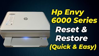 HP Envy 6000 Series How To Reset amp Restore Printer 6452e  6455e 6400e 2024 Step By Step Guide [upl. by Anairam]