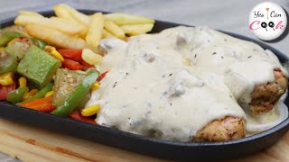 Chicken Steak with Tarragon Mushroom Sauce Restaurant Style by YES I CAN COOK [upl. by Thar764]