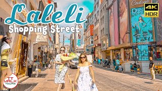 Istanbul Shopping Street Tour Laleli District  4K HDR [upl. by Susy]