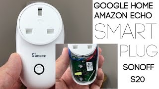 Google Home Amazon Echo Smart Plug SONOFF S26 [upl. by Droffig]