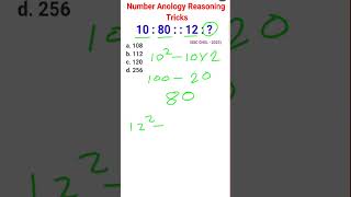 Number Analogy Reasoning short tricksforallcompetitiveexams forSSC GDssccgl2024NTPCrailwaygroup [upl. by Sinai719]