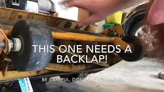 Backlapping a Reel Mower  MclaneSearsMW  Part One [upl. by Gerdy]