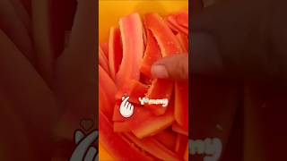 Crunchy Papaya Papaya shorts goodchimechannel fruits leronleronsinta [upl. by Alimat]