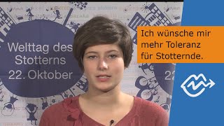 Verständnis für Stottern 2210 ist Welttag des Stotterns [upl. by Ahtelahs]