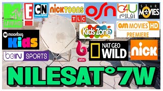 NILESAT 7W  Dish setting Nile Sat  new update amp channel list 7W  Dish Fitter [upl. by Arima]