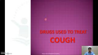 Drugs used to Treat Cough Pharmacology Expectorant Mucolytics Antitussives [upl. by Arait494]