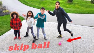 Skip Ball Challenge with HZHtube Kids Fun [upl. by Zonda]