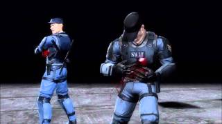 Mortal Kombat 9 Stryker Fatality 1 2 Stage and Babality HD [upl. by Irep]