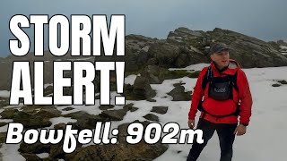 Braving the elements on Bowfell How to Escape from a Winter storm Just [upl. by Olivette224]